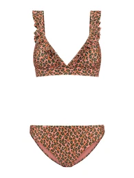 Bikiny 'BOBBY' svítivě žlutá / světle růžová / rezavě červená / černá