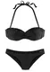 BRUNO BANANI Bikiny  černá / stříbrná