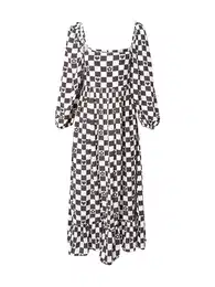 Vintage Supply Šaty hnědá / bílá