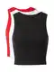 HOLLISTER Top  crvena / crna / bijela