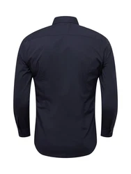 BOSS Langarmhemd Slim-Fit Hank Hemd navy