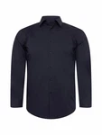 BOSS Langarmhemd Slim-Fit Hank Hemd navy