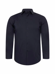 BOSS Langarmhemd Slim-Fit Hank Hemd navy