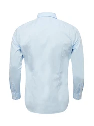 BOSS Langarmhemd Slim-Fit Hank Hemd hellblau