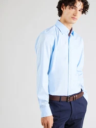 BOSS Langarmhemd Slim-Fit Hank Hemd hellblau