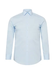BOSS Langarmhemd Slim-Fit Hank Hemd hellblau