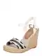 TOMMY HILFIGER Sandali  ecru / mornarska / zlata / bela