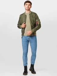 Alpha Industries T-Shirt Rundhalsshirt Backprint T (T-Shirt) oliv/schwarz