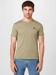 Alpha Industries T-Shirt Rundhalsshirt Backprint T (T-Shirt) oliv/schwarz