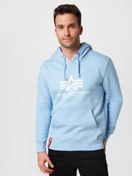 ALPHA INDUSTRIES Sweatshirt hellblau/weiß