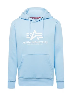 ALPHA INDUSTRIES Sweatshirt hellblau/weiß