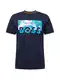 BOSS Orange T-Shirt ''''Thinking 3'''' kitt / blau / dunkelblau / altrosa / wei