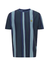 T-Shirt ''''Vertical Stripe'''' blau / marine / rauchblau / gelb / schwarz