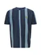 Lyle & Scott T-Shirt ''''Vertical Stripe'''' blau / marine / rauchblau / gelb / schwarz