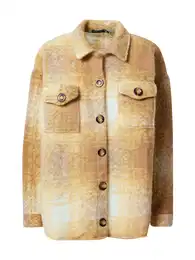 Přechodná bunda krémová / hnědá / hořčicová