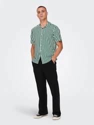 Only & Sons Hemd 'Wayne' dunkelgrün/weiß