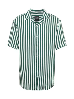 Only & Sons Hemd 'Wayne' dunkelgrün/weiß