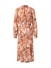 Košilové šaty hnědá / kari / broskvová / starorůžová / barva vaječné skořápky