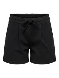 Kalhoty se sklady v pase černá