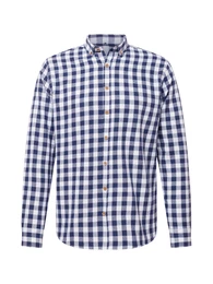 Hemd ''''Johan'''' navy / wei