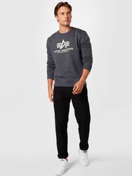 ALPHA INDUSTRIES Sweatshirt dunkelgrau/weiß
