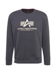 ALPHA INDUSTRIES Sweatshirt dunkelgrau/weiß