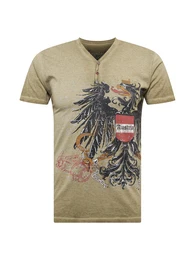 Trachtenshirt braun / gelb / rot / schwarz