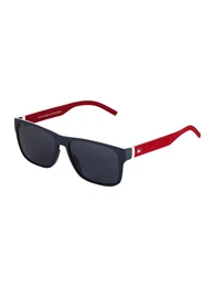 Sonnenbrille nachtblau / rot / wei