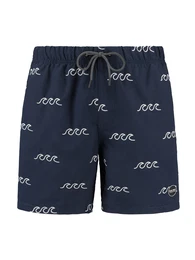 Badeshorts 'Waves' navy / wei