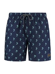 Shiwi Badeshorts Palmtree dunkelblau/mint
