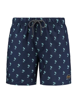 Shiwi Badeshorts Palmtree dunkelblau/mint