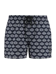 Badeshorts 'Pyramid' navy / naturwei