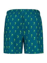 Shiwi Badeshorts Palmtree petrol/neongrn/schwarz