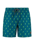 Shiwi Badeshorts Palmtree petrol/neongrn/schwarz