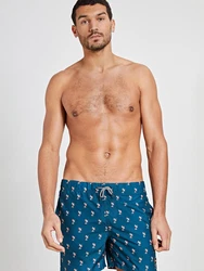 Shiwi Badeshorts Palmtree petrol/lachs