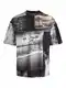 JACK & JONES T-Shirt 'CARVE' sepia / grau / schwarz
