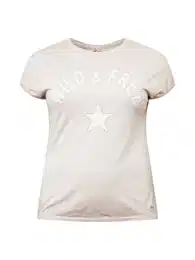 Tričko 'FREE' béžová / bílá