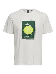 T-Shirt ''''Ike'''' limette / dunkelgrün / schwarz / weiß