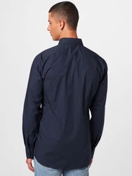 BOSS Langarmhemd Slim-Fit Hank Hemd schwarz