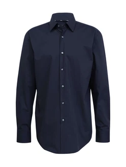 BOSS Langarmhemd Slim-Fit Hank Hemd schwarz