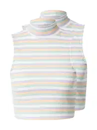 Tričko 'CANDY' mátová / pastelová fialová / lososová / bílá