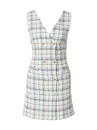 Šaty modrá / světlemodrá / černá / offwhite