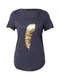 VERO MODA Majica 'LUA'  tamno plava / zlatna