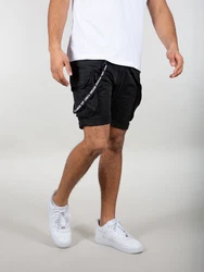 ALPHA INDUSTRIES Shorts Cargohose schwarz/weiß
