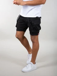 ALPHA INDUSTRIES Shorts Cargohose schwarz/weiß