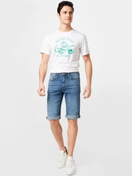 Blend 5-Pocket-Jeans Twister Capri Shorts blau