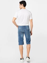 Blend 5-Pocket-Jeans Twister Capri Shorts blau