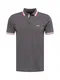 BOSS Green Poloshirt ''''Paddy'''' dunkelgrau / beige / rot