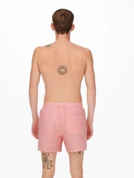 Only & Sons Badeshorts 'ONSTED' pink/weiß