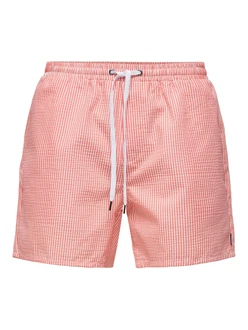Only & Sons Badeshorts 'ONSTED' pink/weiß